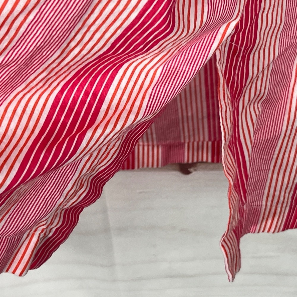Jones New York Top Womens 3X Pink Stripe Shirt Cotton Button Up Pockets Collar - Picture 6 of 9